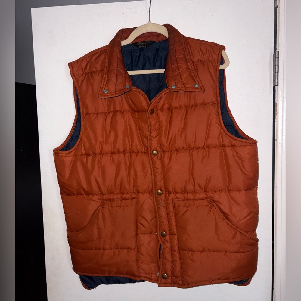 Orange and Blue Puffer Vest